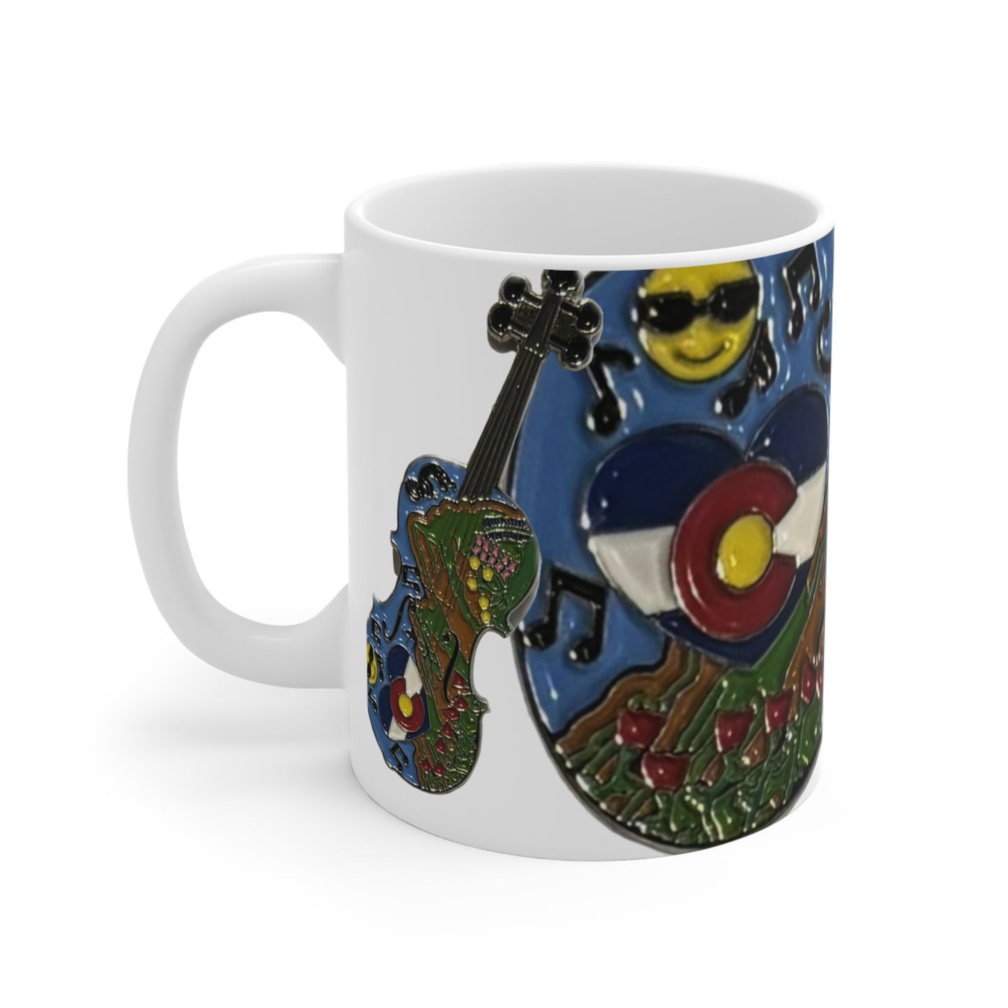 Mug - Chris' violin pin design - 11oz