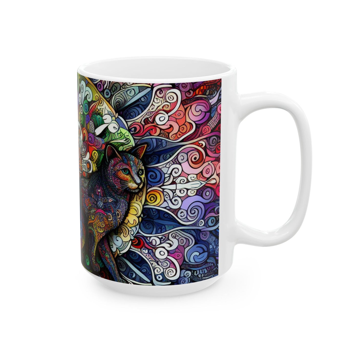 Mug - Mandala Cat Design