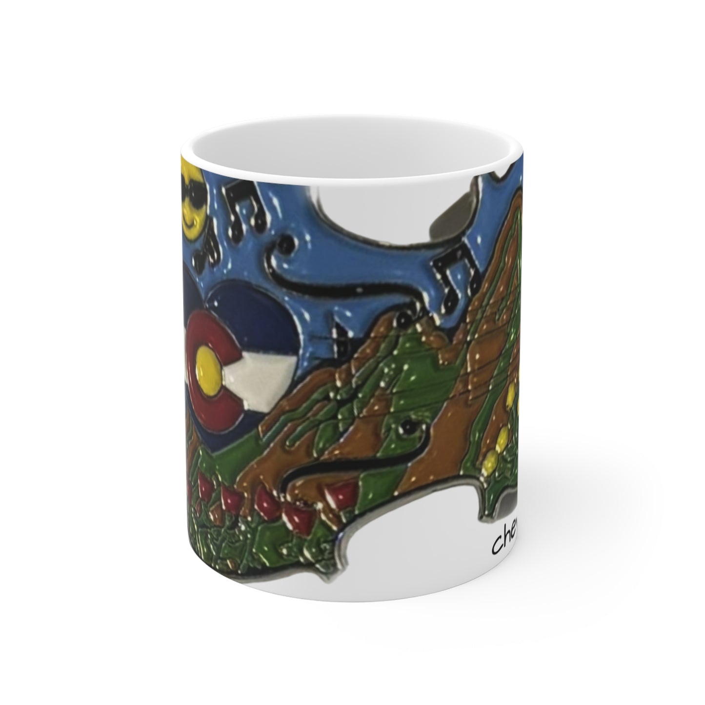 Mug - Chris' violin pin design - 11oz